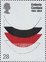 FindYourStampsValue: Great Britain (United Kingdom): Entente Cordiale, Centenary - Lace 1 (Trial Proof), by Sir Terry Frost