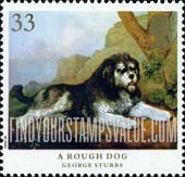 FindYourStampsValue: Great Britain (United Kingdom): Dogs, Paintings by George Stubbs - A Rough Dog