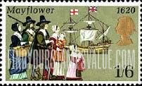 FindYourStampsValue: Great Britain (United Kingdom): General Anniversaries - 350th Anniversary of Mayflower Sailing