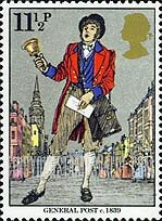 FindYourStampsValue: Great Britain (United Kingdom): Sir Rowland Hill - Bellman, Early 19th Century