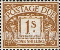 FindYourStampsValue: Great Britain (United Kingdom): Postage Due Stamps - One Shilling
