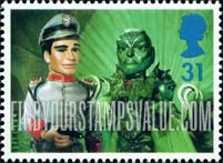 FindYourStampsValue: Great Britain (United Kingdom): British Television Programs for Children, 50th Anniversary - String Puppets Troy Tempest and Lord Titan