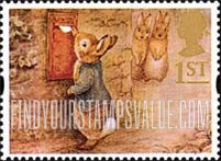 FindYourStampsValue: Great Britain (United Kingdom): Greetings, Messages - Peter Rabbit, Booklet Stamp