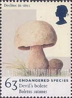 FindYourStampsValue: Great Britain (United Kingdom): Endangered Species - Devil's Bolete