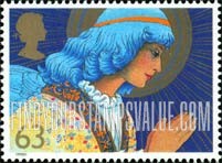 FindYourStampsValue: Great Britain (United Kingdom): Christmas Angels - Angel praying