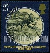 FindYourStampsValue: Great Britain (United Kingdom): Microscopy - Blue Fly