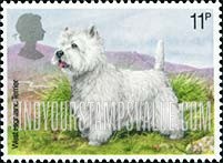 FindYourStampsValue: Great Britain (United Kingdom): British Dogs - West Highland White Terrier