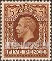 FindYourStampsValue: Great Britain (United Kingdom): King George V - Five Pence