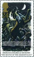 FindYourStampsValue: Great Britain (United Kingdom): Sherlock Holmes - Holmes and Sir Henry, The Hound of the Baskervilles