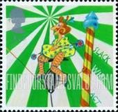 FindYourStampsValue: Great Britain (United Kingdom): Circus - High Wire Performer