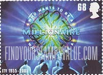 FindYourStampsValue: Great Britain (United Kingdom): Television Shows - Who Wants to Be a Millionaire?