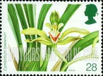 FindYourStampsValue: Great Britain (United Kingdom): Orchids, 14th World Orchid Conference, Glasgow - Cymbidium Lowianum