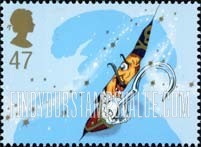 FindYourStampsValue: Great Britain (United Kingdom): Peter Pan, by J.M. Barrie, 150th Anniversary - Captain Hook