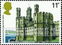 FindYourStampsValue: Great Britain (United Kingdom): British Architecture - Caernarvon Castle, Wales