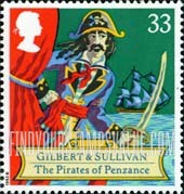 FindYourStampsValue: Great Britain (United Kingdom): Scenes from Comic Operas - The Pirates of Penzance