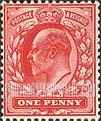 FindYourStampsValue: Great Britain (United Kingdom): King Edward VII - One Penny