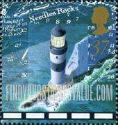 FindYourStampsValue: Great Britain (United Kingdom): Lighthouses - Needles Rocks