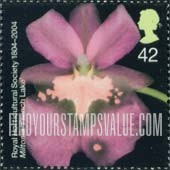 FindYourStampsValue: Great Britain (United Kingdom): Royal Horticultural Society, Bicentenary - Miltonia "French Lake"