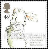 FindYourStampsValue: Great Britain (United Kingdom): Animals from Children's Books - White Rabbit, from Alice's Adventures in Wonderland, by Lewis Carroll