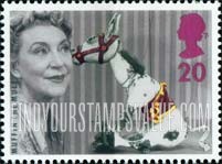 FindYourStampsValue: Great Britain (United Kingdom): British Television Programs for Children, 50th Anniversary - Annette Mills, 'Muffin the Mule'