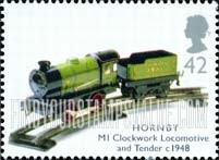 FindYourStampsValue: Great Britain (United Kingdom): Toys - Hornby M1 Clockwork Locomotive and Tender, c. 1948