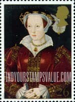 FindYourStampsValue: Great Britain (United Kingdom): King Henry VIII and His Six Wives - Catherine Parr