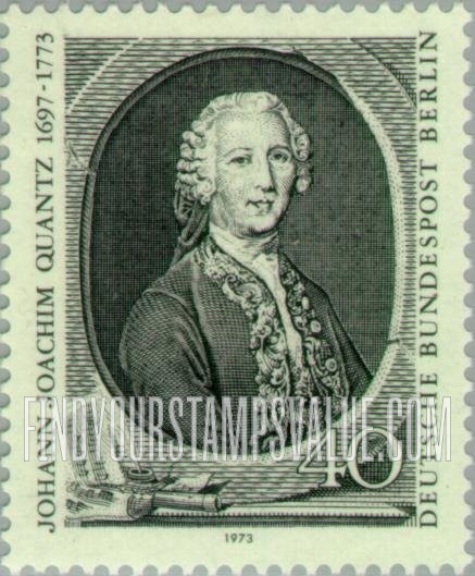 FindYourStampsValue: BERLIN - Johann Joachim Quantz (1697-1773), Flutist and Composer
