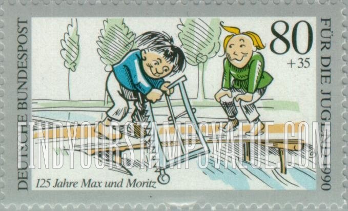 FindYourStampsValue: SEMI-POSTAL - Max and Moritz, by Wilhelm Busch, 125th Anniversary: Max  and Moritz