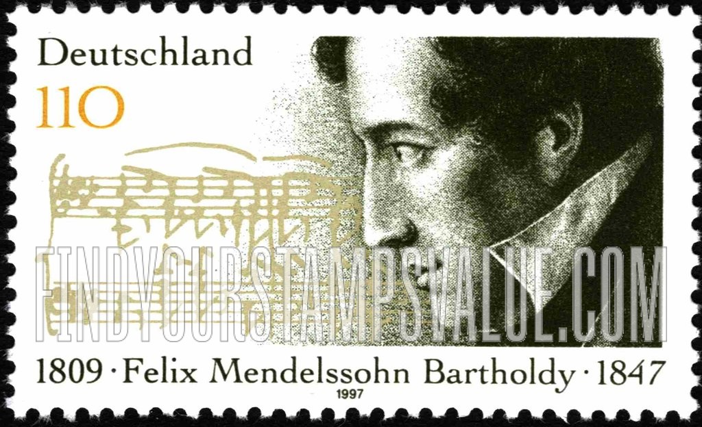FindYourStampsValue: Felix Mendelssohn-Bartholdy (1809-47), Composer