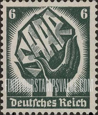 FindYourStampsValue: The Saar Plebiscite - Allegory "Saar belongs to Germany"