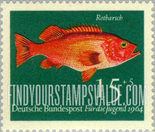FindYourStampsValue: SEMI-POSTAL - Fish: Rosefish
