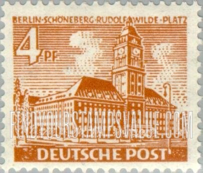 FindYourStampsValue: BERLIN - Schoeneberg, Rudolf Wilde Square