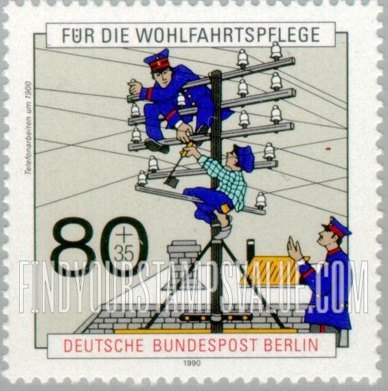 FindYourStampsValue: OCCUPATION SEMI-POSTAL - Post and Telecommunications Type: Telephone installation, 1900