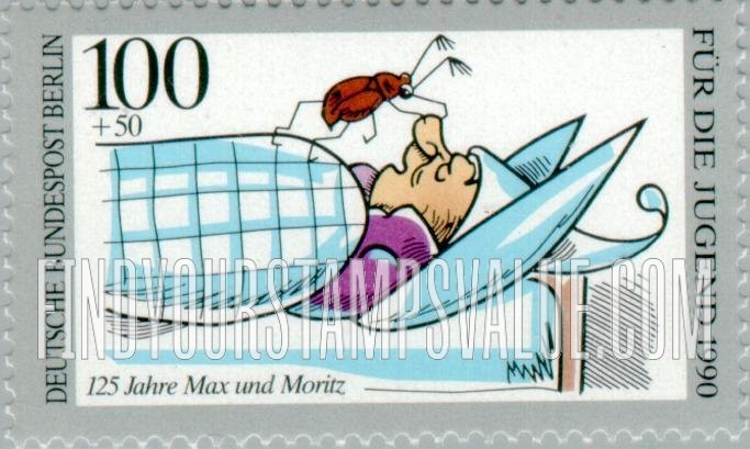FindYourStampsValue: OCCUPATION SEMI-POSTAL - Max and Moritz Type of 1990: Bug, Uncle