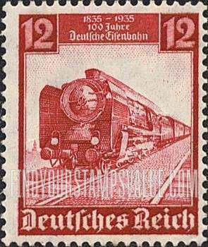 FindYourStampsValue: Centenary of Railroad in Germany - Modern Express Train