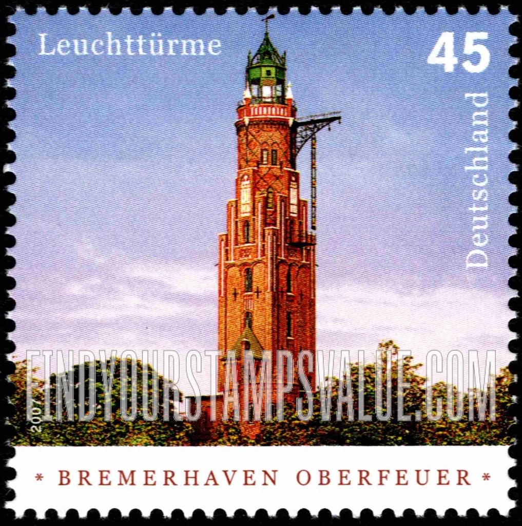 FindYourStampsValue: Lighthouses Type of 2004: Bremerhaven Oberfeuer