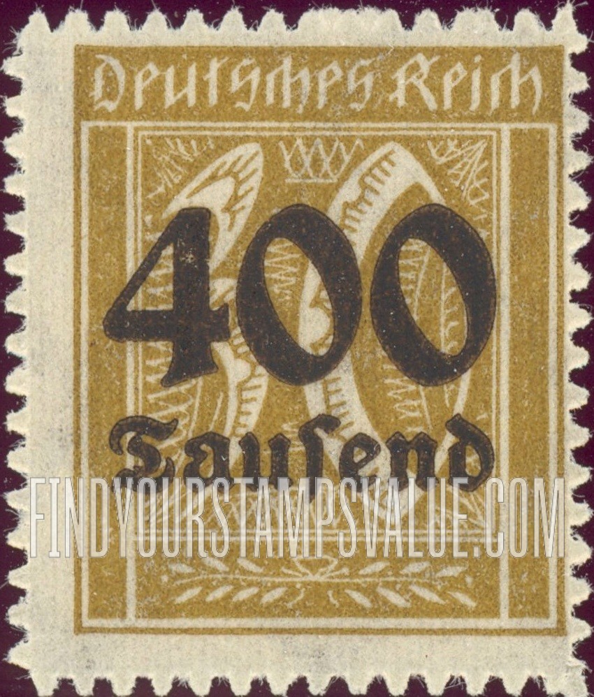 FindYourStampsValue: Numeral Value: Stamps and Types of 1922-23 Surcharged in Brown