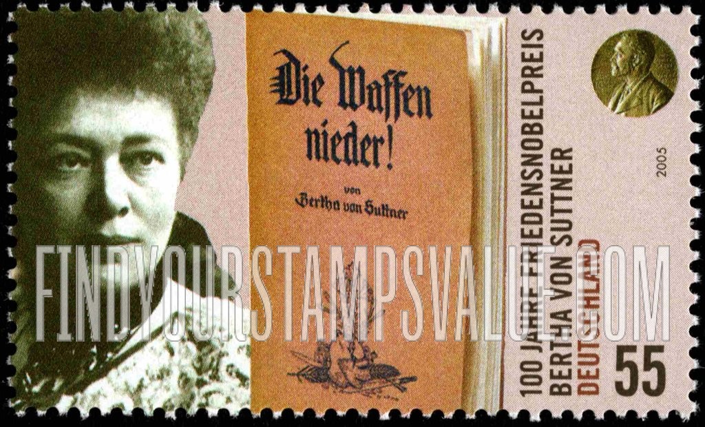 FindYourStampsValue: Awarding of Nobel Peace Prize to Bertha von Suttner, Centennial