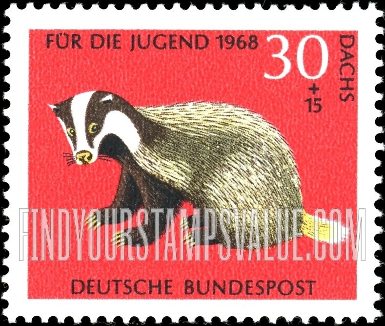FindYourStampsValue: SEMI-POSTAL - Animals: Badger