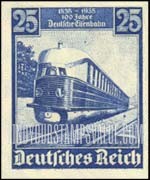 FindYourStampsValue: Centenary of Railroad in Germany - "The Hamburg Flyer" Locomotive