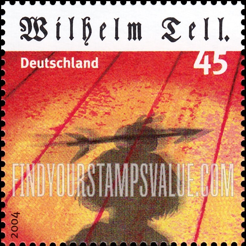 FindYourStampsValue: Classical Theater: Premiere of William Tell, by Friedrich von Schiller, bicentennial