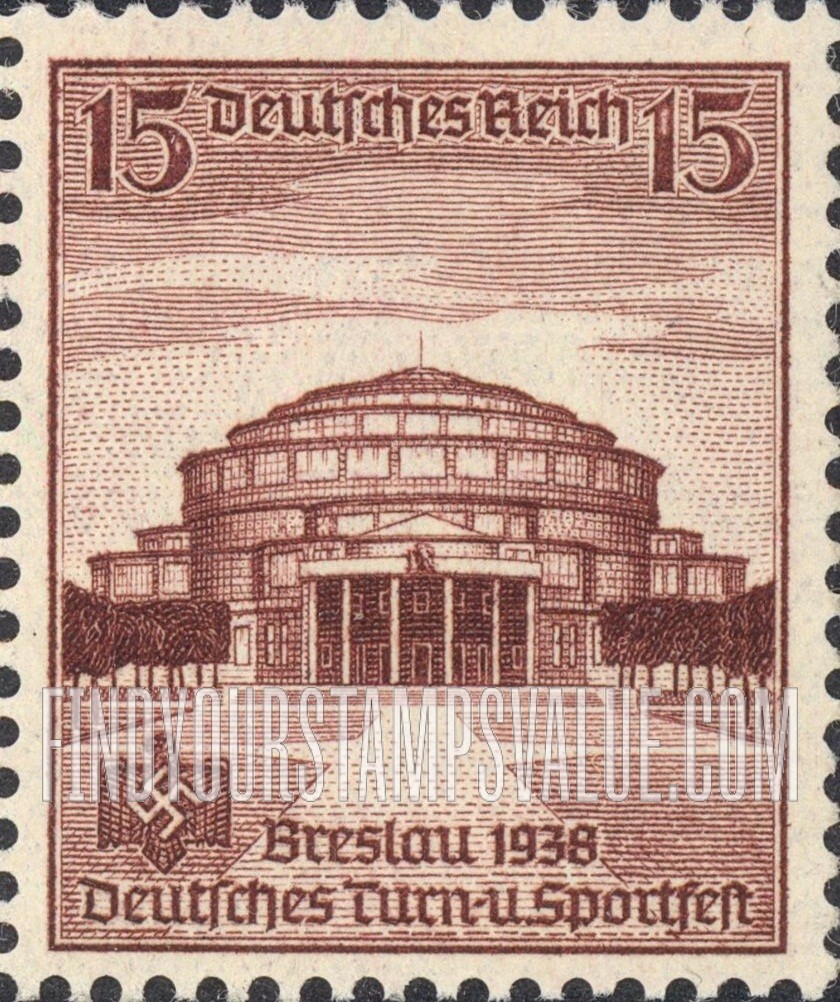 FindYourStampsValue: 16th German Gymnastic and Sports Festival at Breslau - Centennial Hall