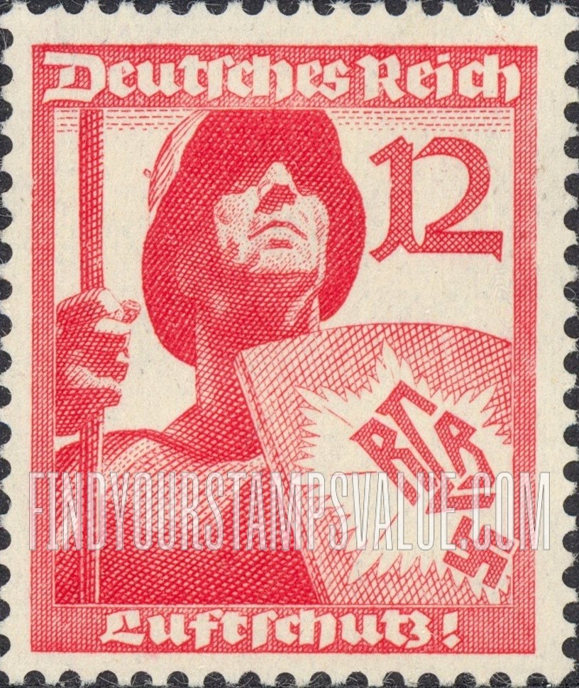 FindYourStampsValue: The Reich's Air Protection League - Shield Bearer