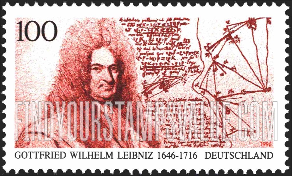 FindYourStampsValue: Gottfried Wilhelm Leibniz (1646-1716), Mathematician, Philosopher