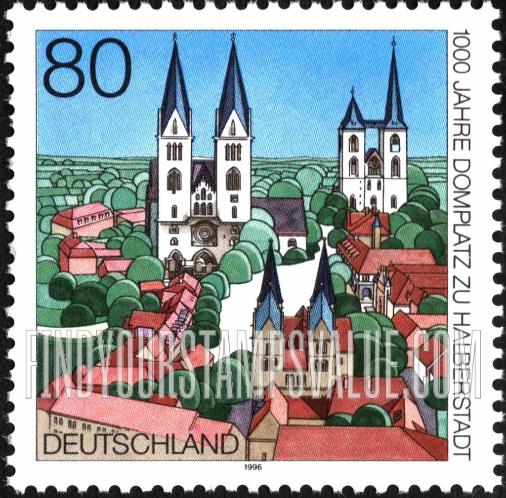 FindYourStampsValue: Cathedral Square, Halberstadt, 1000th Anniversary