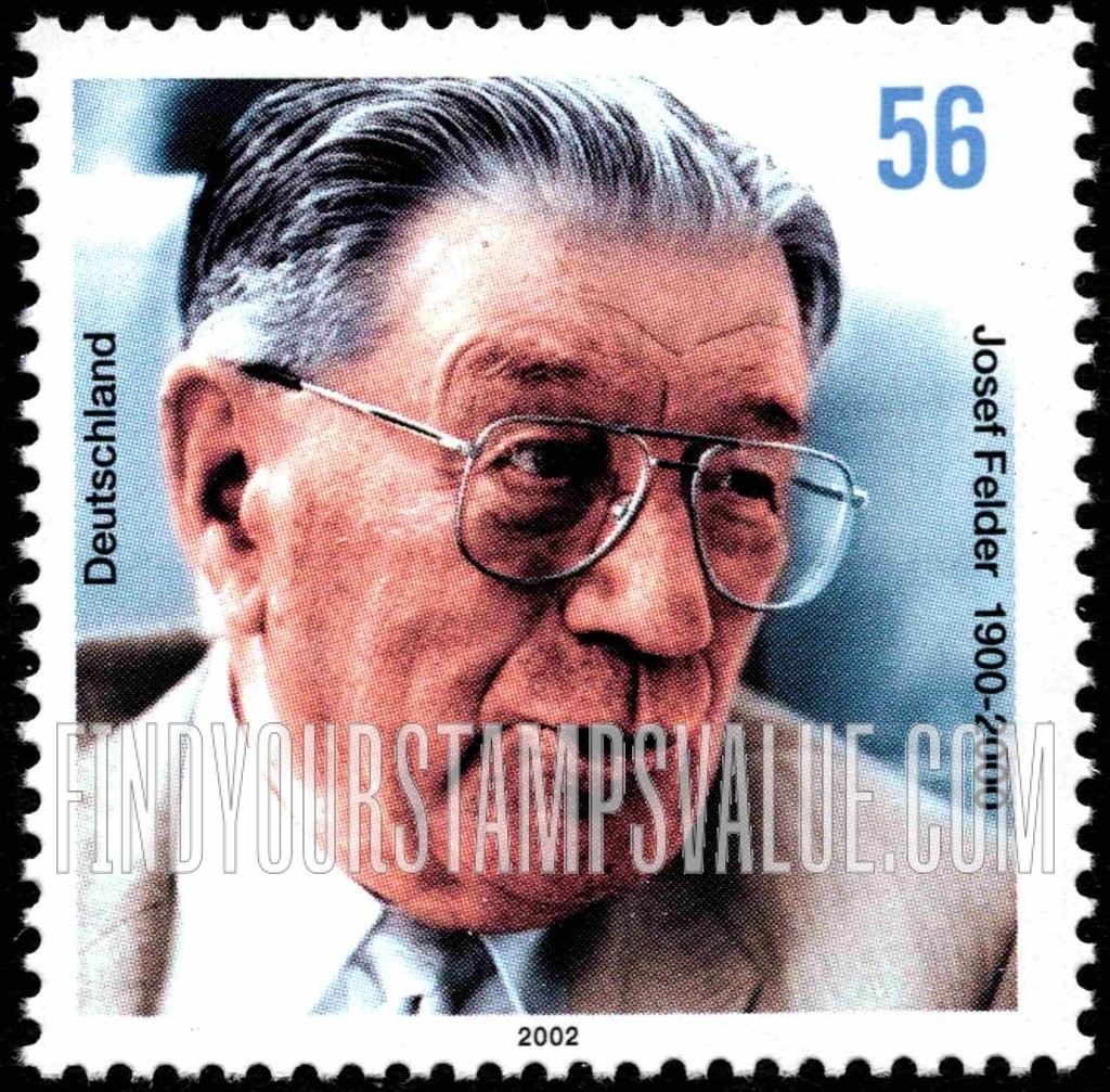 FindYourStampsValue: Josef Felder (1900-2000), Politician, Journalist