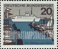 FindYourStampsValue: Germany: Federal Republic, State Capitals - North Ferry Pier, Kiel