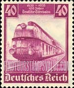FindYourStampsValue: Centenary of Railroad in Germany - Streamlined Locomotive