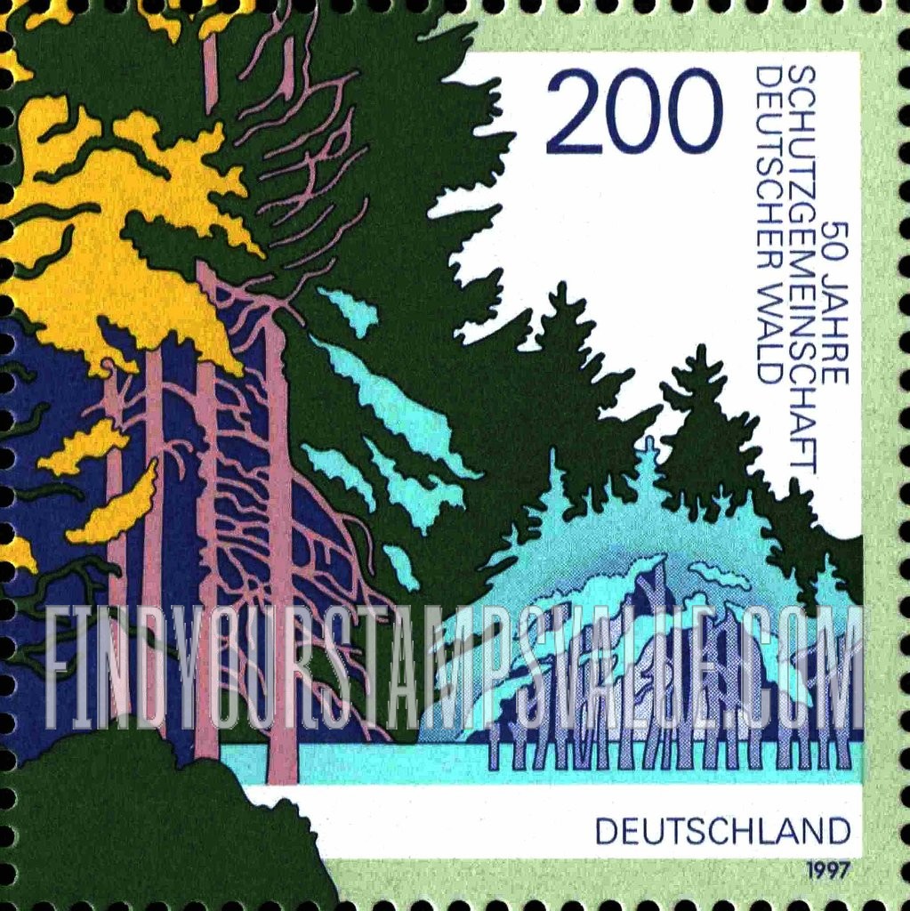 FindYourStampsValue: Society for Protection of German Forests, 50th Anniversary