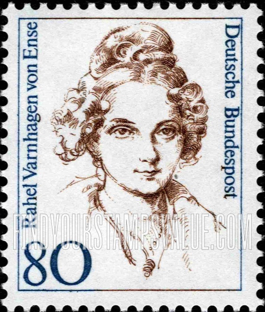 FindYourStampsValue: Famous Women Type of 1986: Rahel Varnhagen von Ense (1771-1833), pioneer in women’s movement